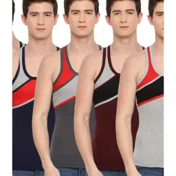 Dollar Bigboss Multicolor Printed Vests (Pack of 5)-image-4