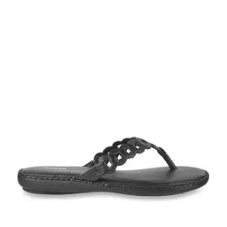 Mochi Women's Black Thong Sandals-picture-13