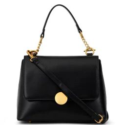 Miraggio Black Solid Medium Handbag-picture-13