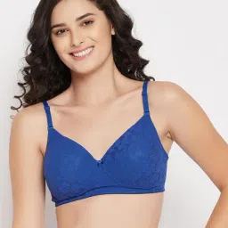 Clovia Blue Lace Padded Bra-picture-15