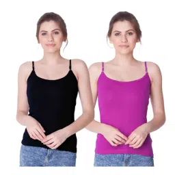Dollar Missy Purple & Black Camisole Pack of - 2-image-76