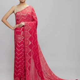 Navyasa By Liva Pink Woven Saree-image-47