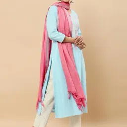 Soch Pink Plain Dupatta-picture-22