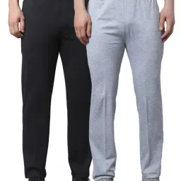 Vimal Jonney Black & Grey Regular Fit Trackpants - Pack of 2-picture-4