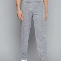 ALCIS Grey Slim Fit Texture Sports Trackpants-image-5