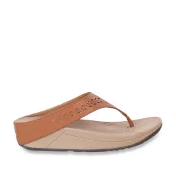 Mochi Women's Tan Thong Wedges-image-90