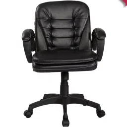 Adiko Systems Black Stylish Low Back Workstation Chair-58
