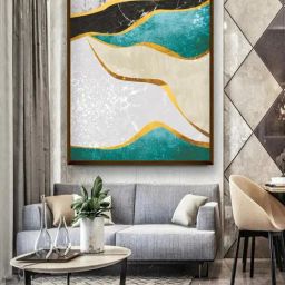 The Art House Abstract Multicolor Canvas Painting-image-45