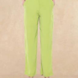 RAREISM Green Blended Solid Trousers-image-22
