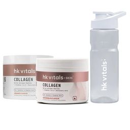 HealthKart HK Vitals Skin Radiance Collagen 100 g Orange and Watermelon & Sipper Combo-13