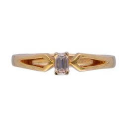 C. Krishniah Chetty Group Gold & Diamond Solitaire Charm Ring-47
