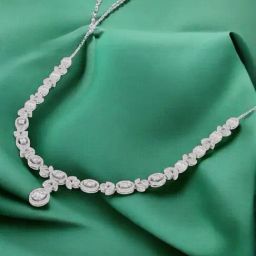 crash.club By CKC 925 Silver Crystal Drop Leaf Necklace-image-14