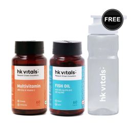 HealthKart HK Vitals Multivitamin & Fish Oil 60 caps Combo-3
