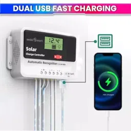 amiciSmart Solar Charge Controller 60 Amp 12 V/24 V/48 V 2.9 kW with LCD Display & USB Port, 1x60A-SOLAR-CTRL image 4