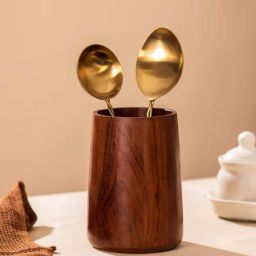 Nestroots Space Brown Acacia Wood Saving Spoon Stand-picture-19