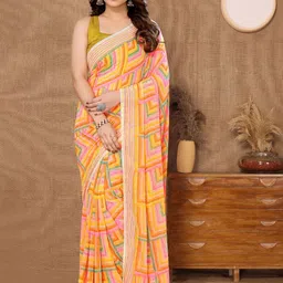 KALINI Geometric Printed Ready to Wear Saree-image-93