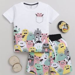 LITTLE NINJA Boys Printed T-shirt with Shorts-29