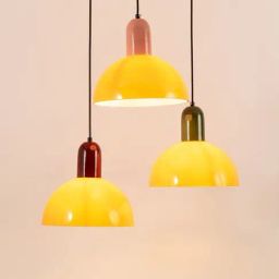 Whispering Homes Aurelia Orange Hemisphere Pendant Light - Pink-image-20