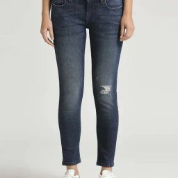 Pepe Jeans Blue Cotton Low Rise Jeans-image-75
