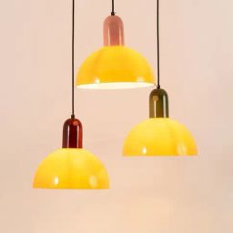 Whispering Homes Aurelia Orange Hemisphere Pendant Light - Green-image-69