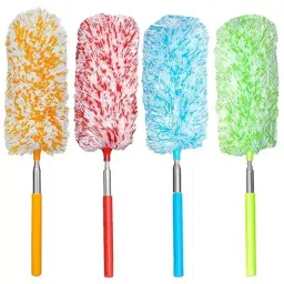 DeoDap Microfiber & Plastic Assorted Color Microfiber Extendable Duster, 8862 (Pack of 4)-image-3