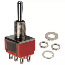 ALCOSWITCH - TE CONNECTIVITY Switch, Toggle, Dpdt, 5A, 250V, A201KZQ04-24