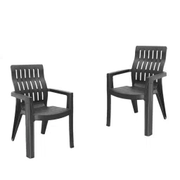 Maharaja Arm Rest Plastic Chair 200 Kg Bearing Capacity Black, Fortuner_Black-PK2 (Set of 2)-image-89