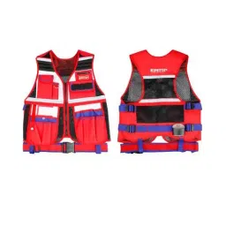 Emtop 47x66x3 cm Polyethylene Tool Vest with Belt and 3 Kg Capacity Orange and Blue, ETVT1701-34