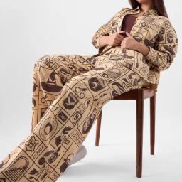 The Souled Store Brown Regular Print Jeans-image-11