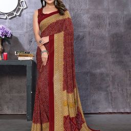 KALINI Bandhani Printed Poly Georgette Saree-image-91