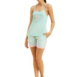Sweet Dreams Light Blue Printed Top With Shorts-picture-36