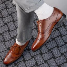 Alberto Torresi Men Tan Brogue Shoes-picture-34