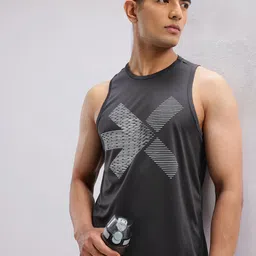 HRX by Hrithik Roshan Brand Logo Printed Rapid-Dry Training T-shirt-picture-12