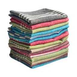 Aura 15Pcs Red & Green Striped Pure Cotton Kitchen Towels-44