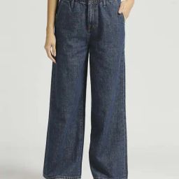 Pepe Jeans Blue Cotton High Rise Flared Jeans-image-80