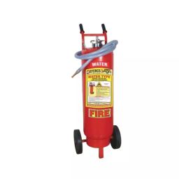 Defence Agni 50 L Fire Extinguisher with Trolly Mounted Cartage Type CO² DM Soft Water Automatic Contact Red-image-70