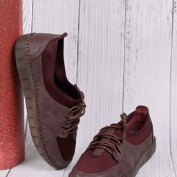 Jove Women Perforations PU Slip-On Sneakers-image-62