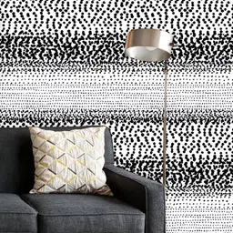 ArtzFolio Printed UV-Resistant Anti-Bacterial Polka Dots In Stripes Peel & Stick Wallpaper-image-78