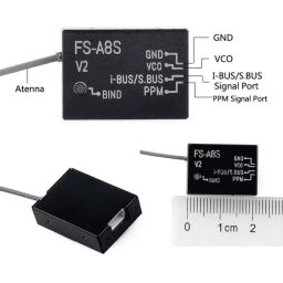 FlySky FS-A8S 2.4G 8CH Mini Receiver Module Rev 2-18