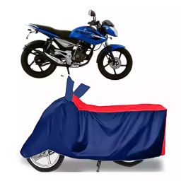 Auto Pearl Two Wheeler Cover with Bag for Bajaj XCD 135, Red & Blue-image-88