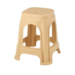 Maharaja Plastic Stools Polypropylene Stackable For Use In Kitchens, Home, Bathroom, Workshops Beige, Jupiter_Beige-PK1-image-4
