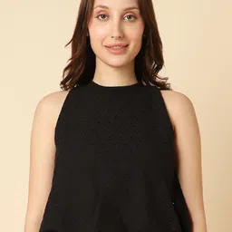Allen Solly Woman Women Self Design Round Neck Cotton Top-image-77