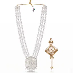 JIYANSHI FASHION Men White Jewellery Set-image-63