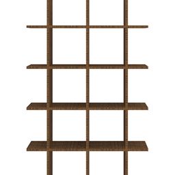 Adona Lianna Bookshelf-Cum-Display Unit - Tawny Brown-image-84