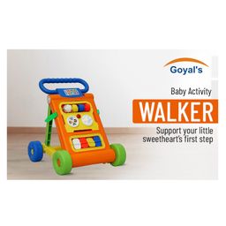 Goyal's Luv Mee Baby Musical Activity Walker - Orange-22