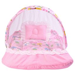 Kwitchy New Born Baby Bedding Set Mattress with Mosquito Net - Pink-13