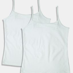 SillySally Pack Of 2 Sleeveless Solid Camisoles - White-image-74