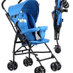 Lightweight & Compact Tour Infant Travel Stroller with Compact Fold - Blue-25
