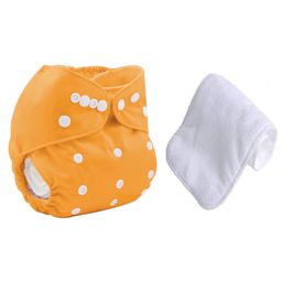 Sparkle Joy Free Size Reusable Cloth Diaper With Insert - Orange-57