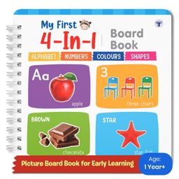My First 4 In 1 Alphabet, Numbers, Colours and Shapes Book-5